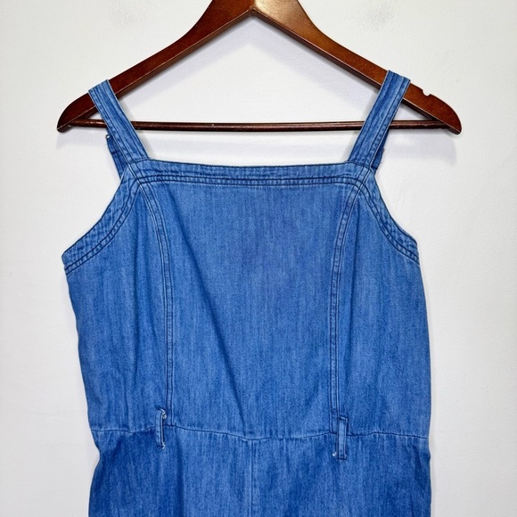 Old Navy Sleeveless Tie-Belt Utility Jean Jumpsuit Size Large Missing Belt - Picture 5 of 14